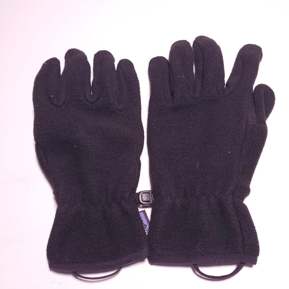 Patagonia Synchilla Fleece Gloves Adult Medium Black Fleece Insulated